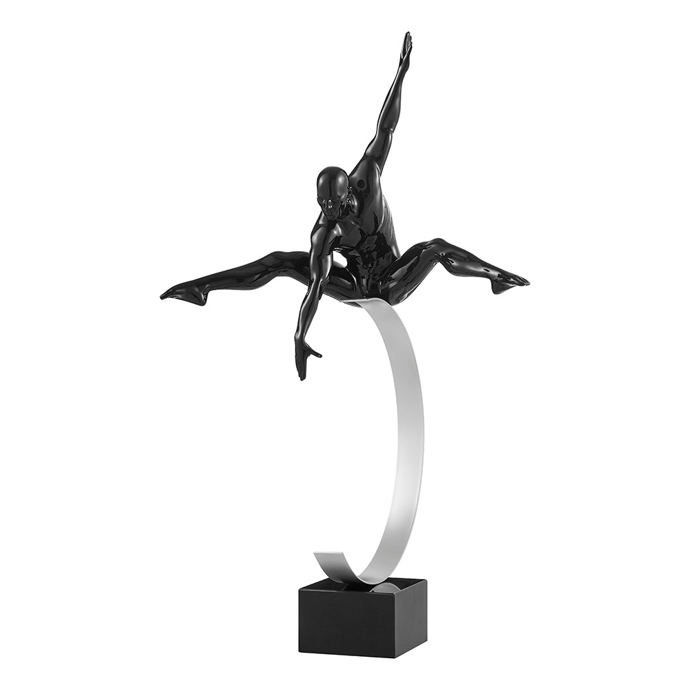 Dynamic Man Sculpture Black by Finesse Decor