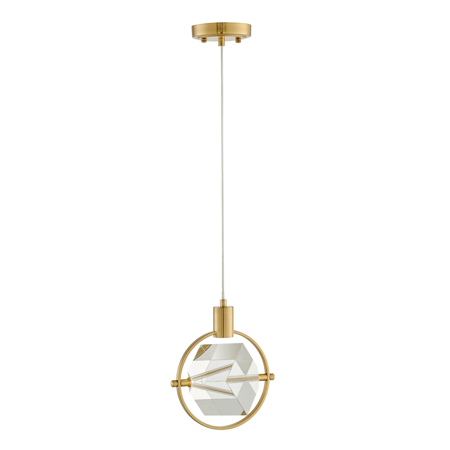 Hollywood Cube 1 Light Pendant - Finesse Decor PL-1121-1GLD
