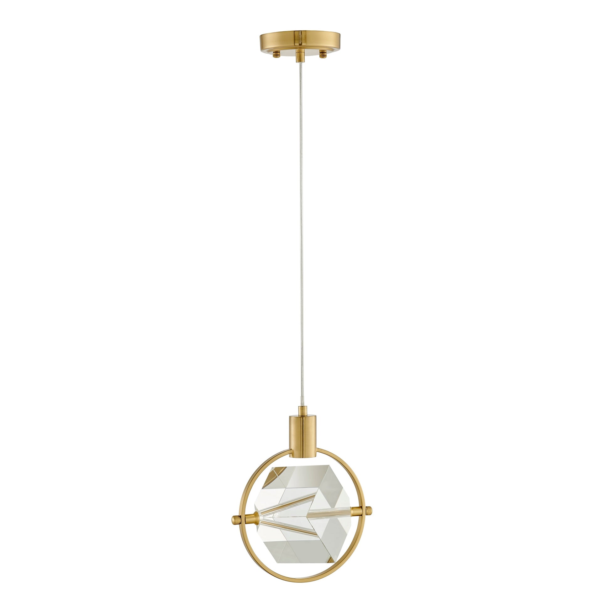Hollywood Cube 1 Light Pendant - Finesse Decor PL-1121-1GLD