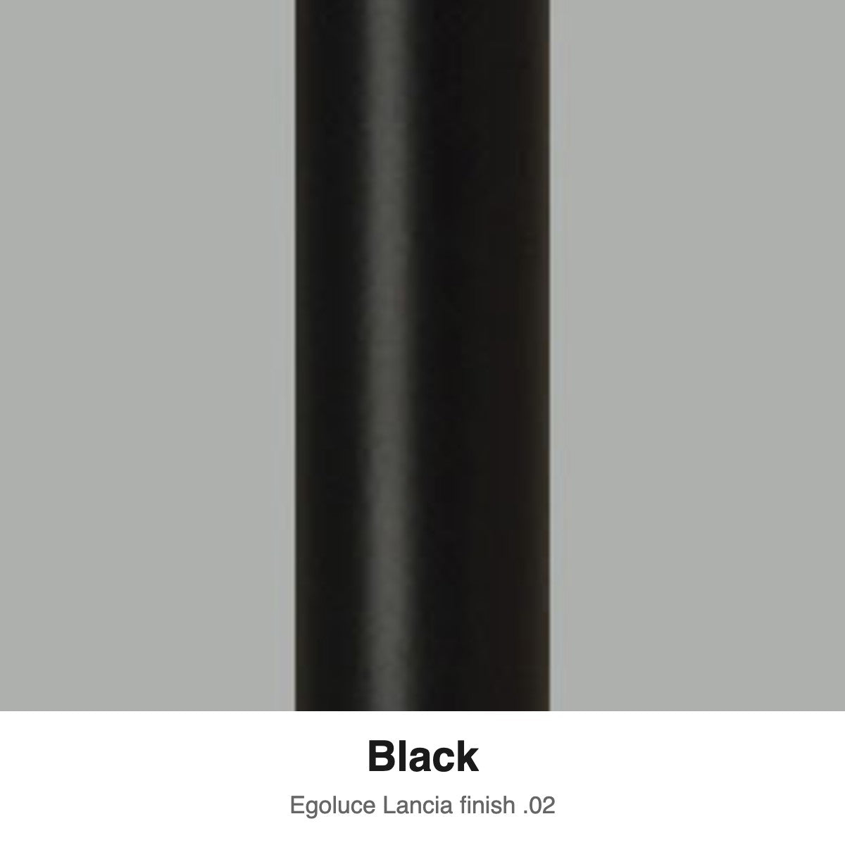Egoluce Lancia finish swatch: Black (.02)