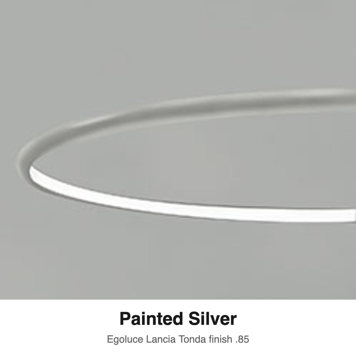 Egoluce Lancia Tonda finish swatch: Painted Silver (.85)