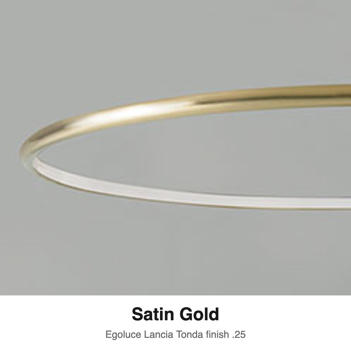 Egoluce Lancia Tonda finish swatch: Satin Gold (.25)