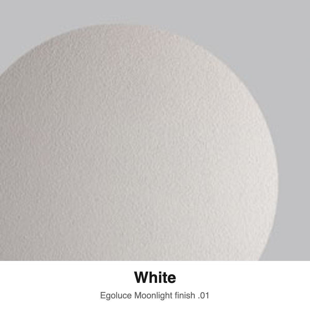 Egoluce Moonlight finish swatch: White (.01)