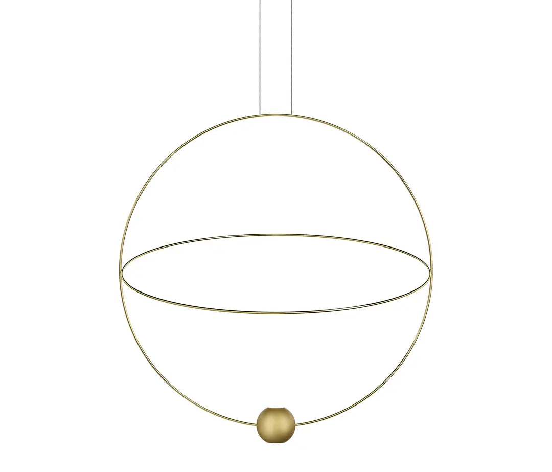 Lodes Elara modern LED pendant light with adjustable circular rings in gold finish