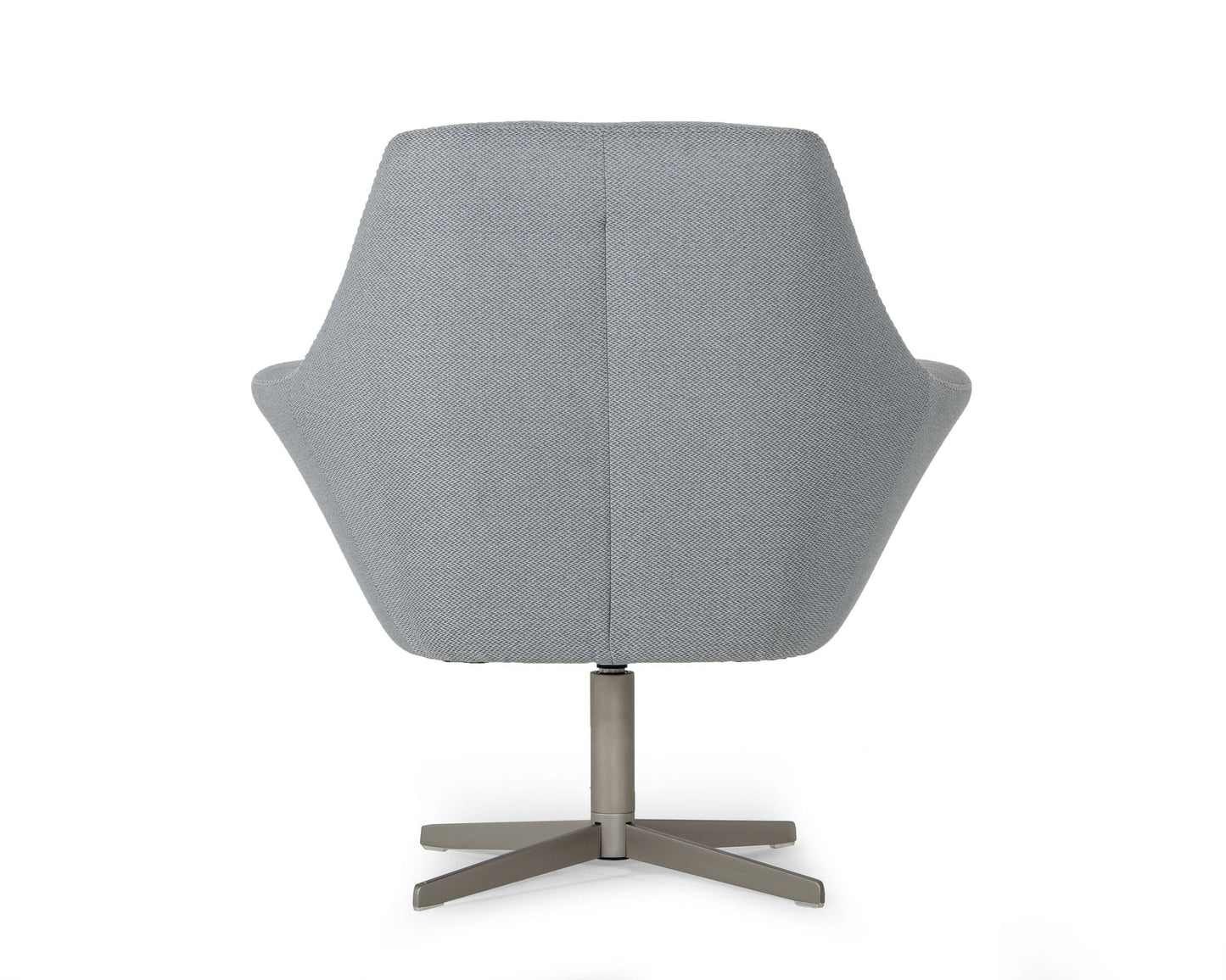 Divani Casa Elvin Modern Grey Fabric Swivel Lounge Chair