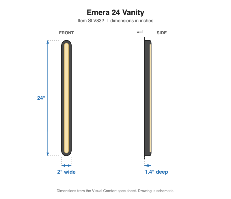 Visual Comfort Emera 24 Vanity – view 3