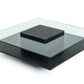 Emulsion Modern Black Oak Glass Coffee Table