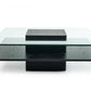 Emulsion Modern Black Oak Glass Coffee Table