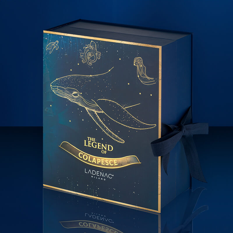 Ladenac Milano Colapesce advent calendar, calendar box with whale illustration