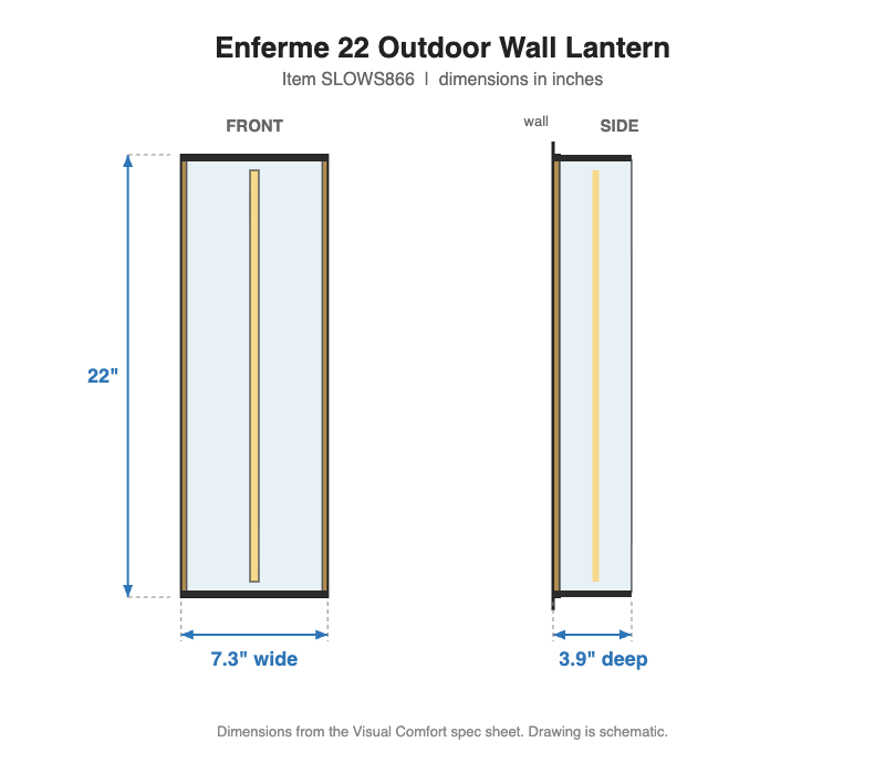 Visual Comfort Enferme 22 Outdoor Wall Lantern – view 3