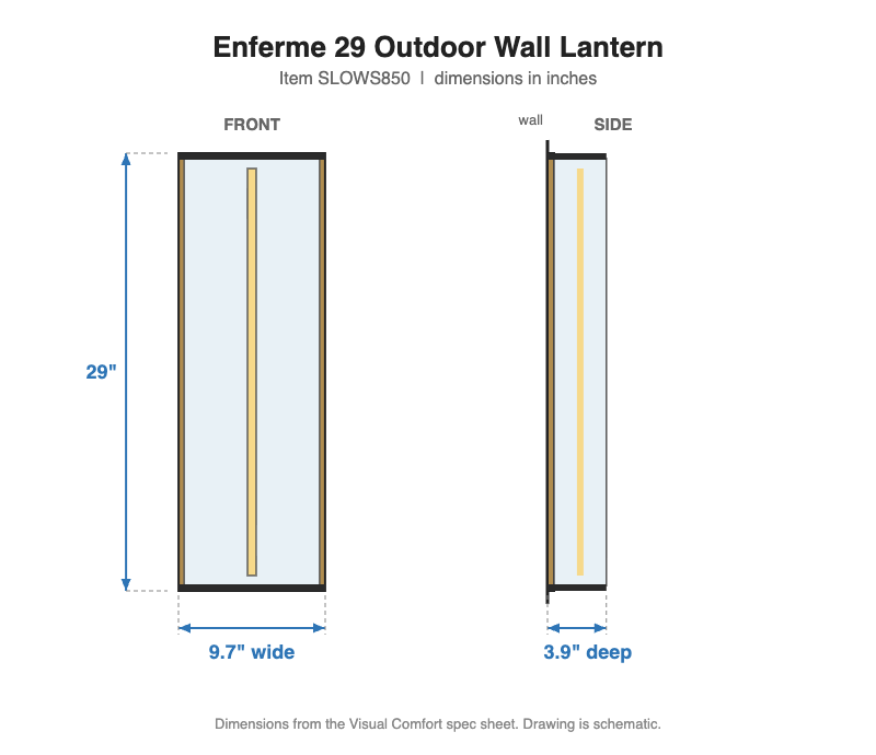 Visual Comfort Enferme 29 Outdoor Wall Lantern – view 3