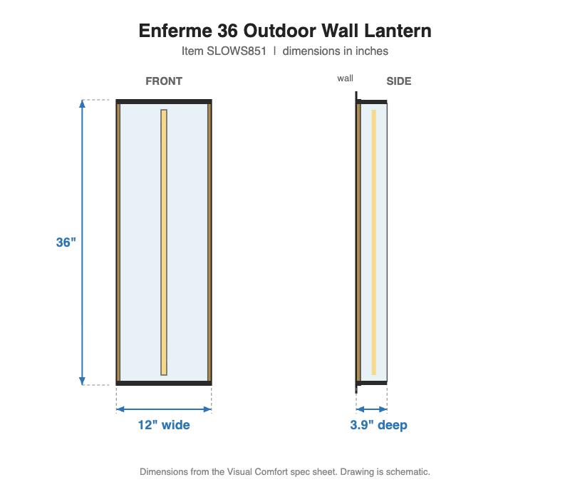 Visual Comfort Enferme 36 Outdoor Wall Lantern – view 3