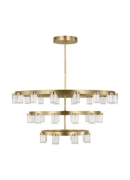 Visual Comfort Esfera Xl Three Tier Led Chandelier Natural Brass