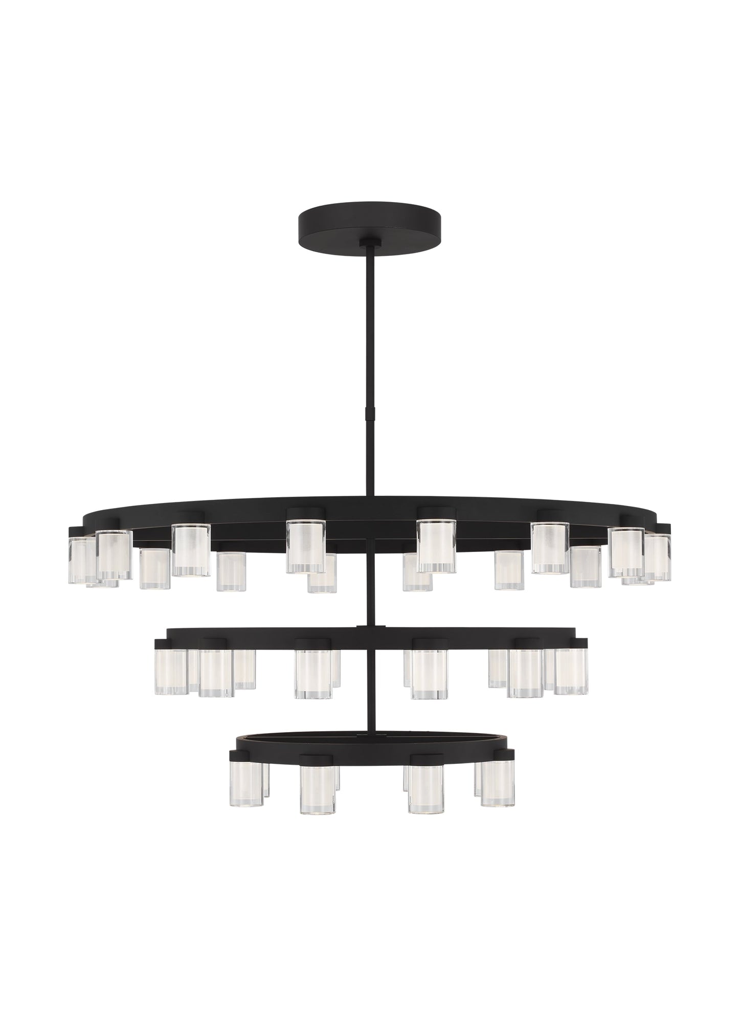 Visual Comfort Esfera Xl Three Tier Led Chandelier Nightshade Black