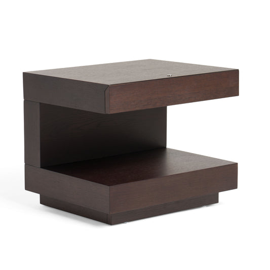 Modrest Esso Modern Brown Oak Nightstand