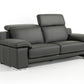 Lamod Italia Evergreen Modern Black Italian Leather Sofa Set