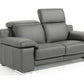 Lamod Italia Evergreen Modern Black Italian Leather Sofa Set