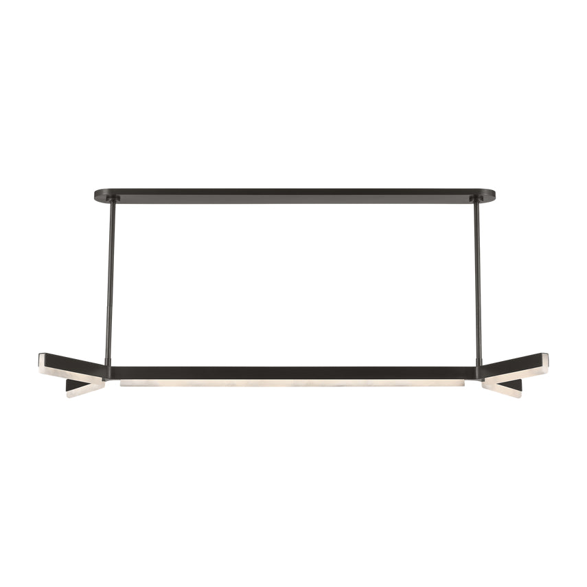Linea 55-inch Alabaster LED Chandelier by Visual & Comfort & Co