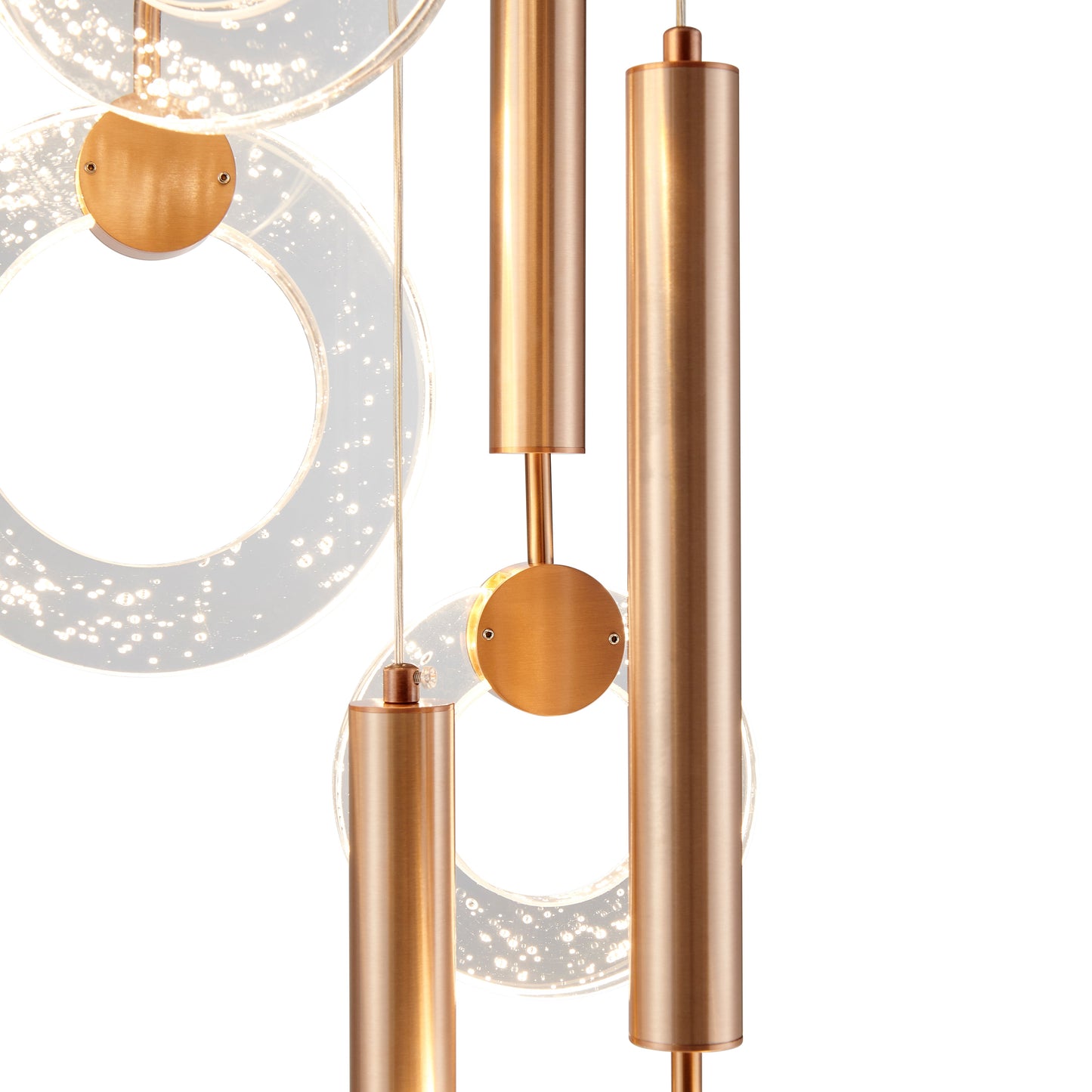 Glitter Rings Flush Chandelier Bronze by Finesse Decor CH-630-5