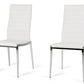 Libby Modern White Leatherette Dining Chair Set of 2
