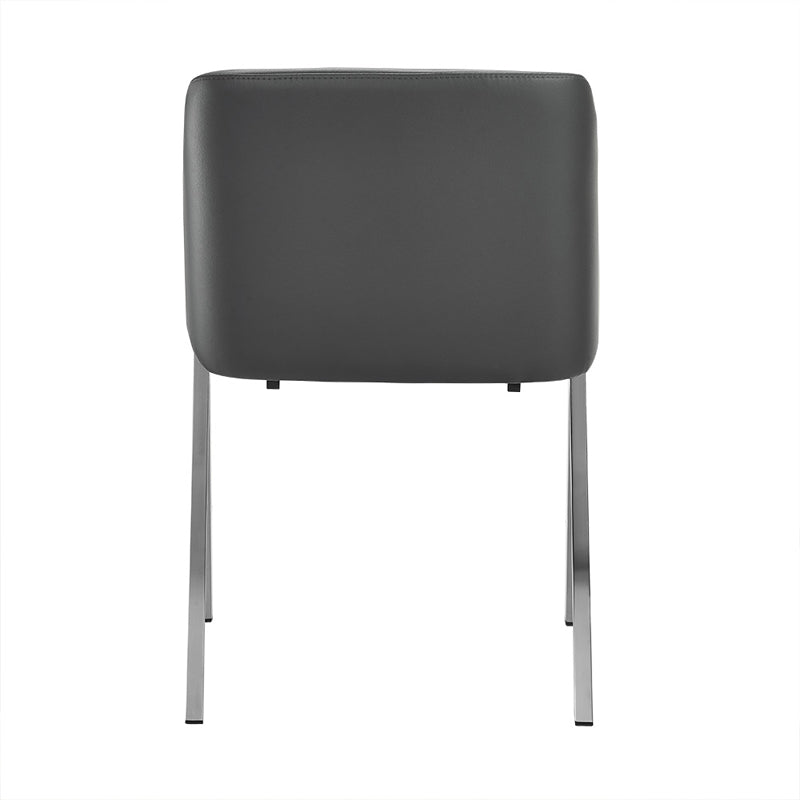 Darcy Modern Grey Leatherette Dining Chair Set of 2