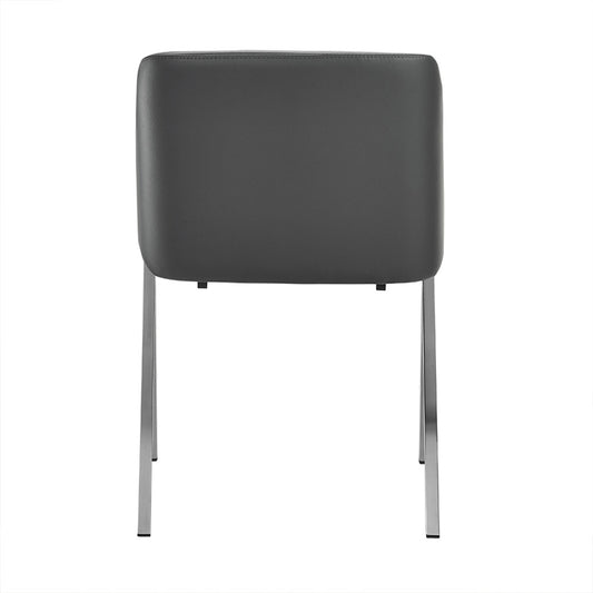 Darcy Modern Grey Leatherette Dining Chair Set of 2