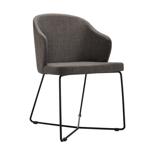 Gia Modern Grey Fabric Dining Chair Set of 2