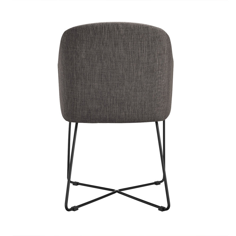 Gia Modern Grey Fabric Dining Chair Set of 2