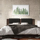 Nova Domus Fantasia Dark Walnut/Dark Grey Bed and Two Nightstands