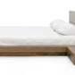 Nova Domus Fantasia Contemporary Walnut and Grey Bed with Two Nightstands