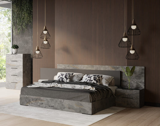 Nova Domus Ferrara Modern Volcano Oxide Grey Bedroom Set