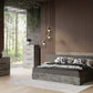 Nova Domus Ferrara Modern Volcano Oxide Grey Bed with Nightstands