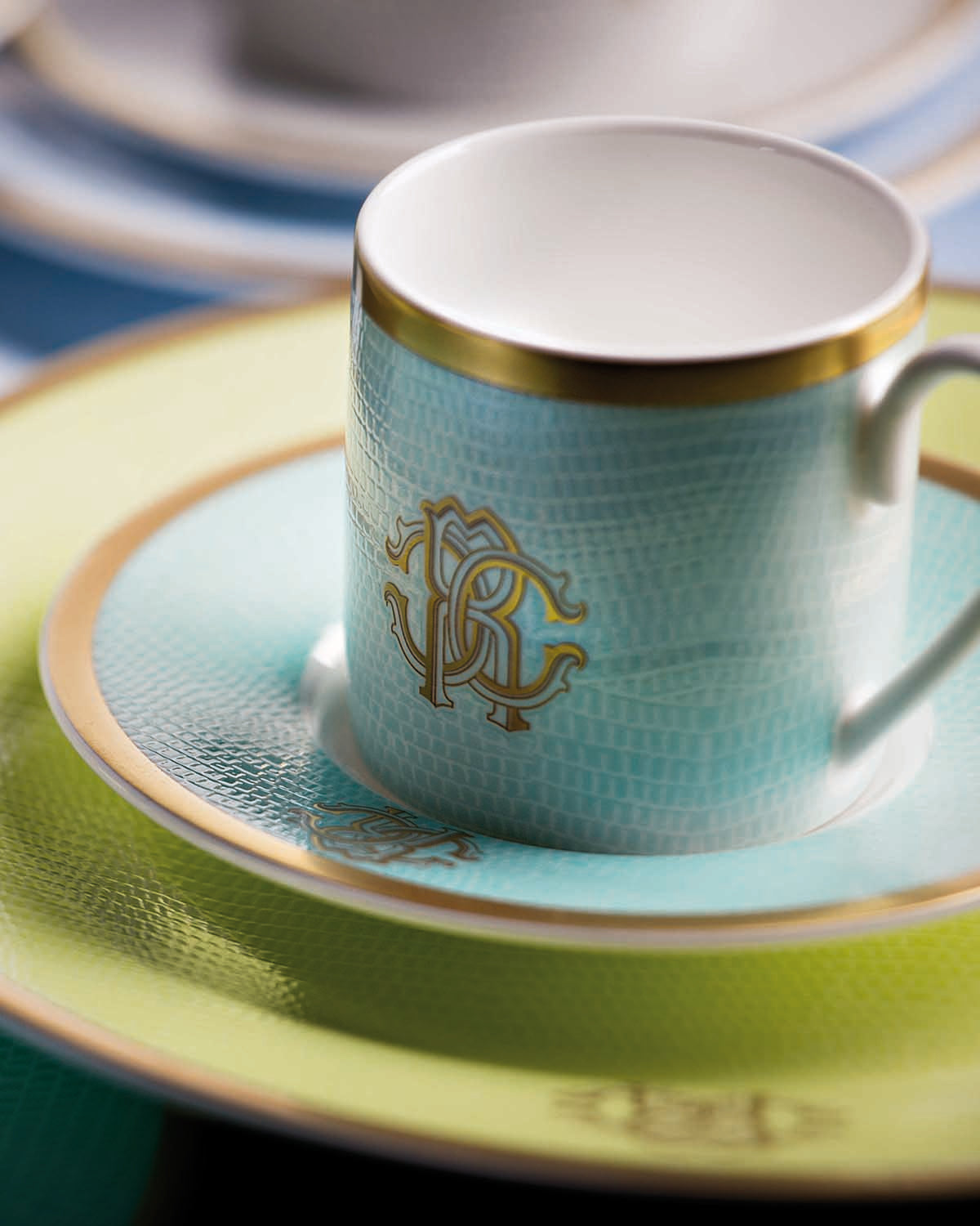 Roberto Cavalli Home Lizzard Sunrise tea cups & saucers – photo 3