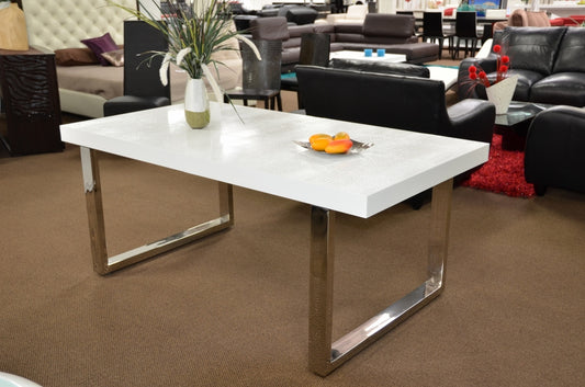 Skyline Modern Extend-able White Dining Table