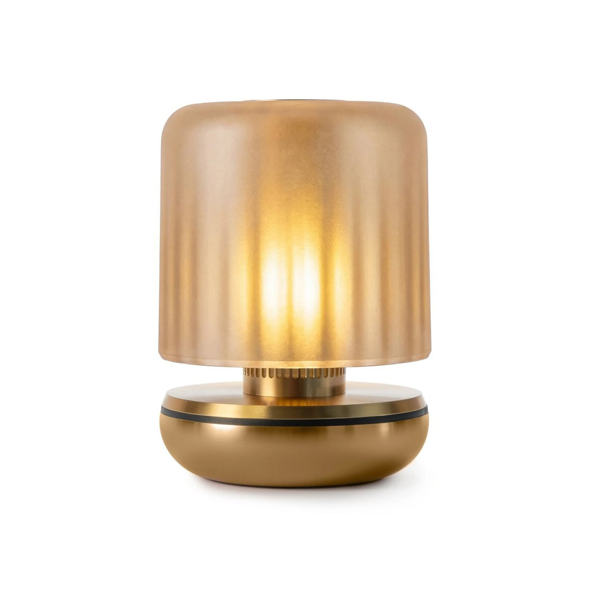 Humble Firefly V2 Cordless Table Lamp by Humble, Gold with Frosted Shade (image 7)