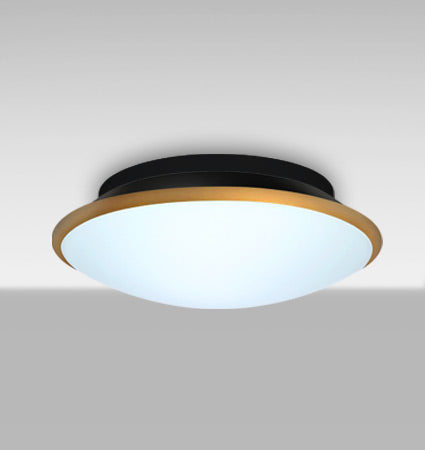 Besa Silk 12 – Opal/Gold glass, lit, angled view