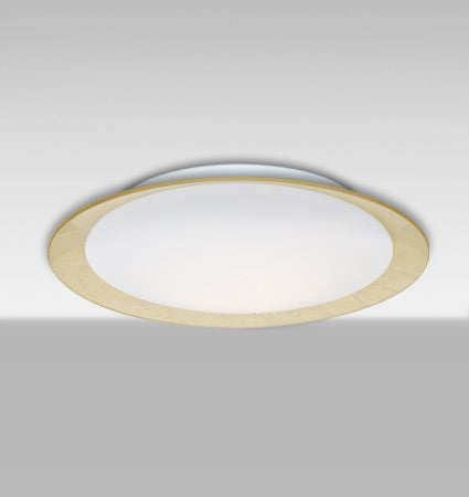 Besa Tuca 15 Gold Foil ring lit, angled view