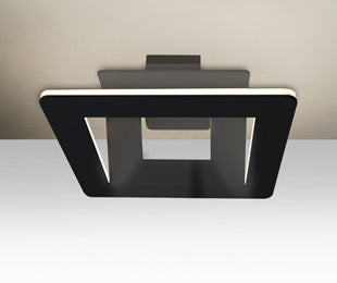 Besa Matrix LED semi-flush lit, indirect glow on the ceiling