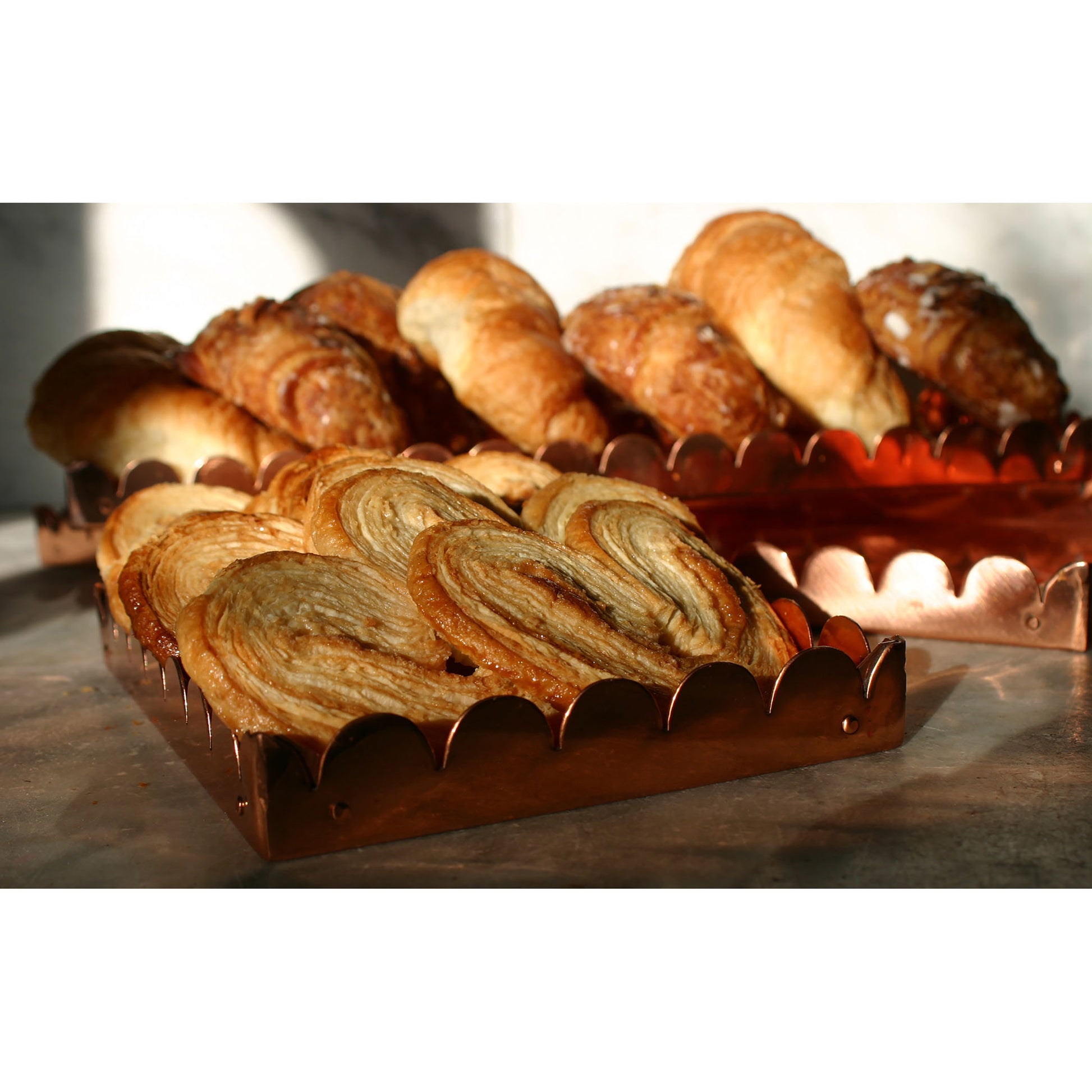 Scalloped Tray Set of 3 Copper by Elk