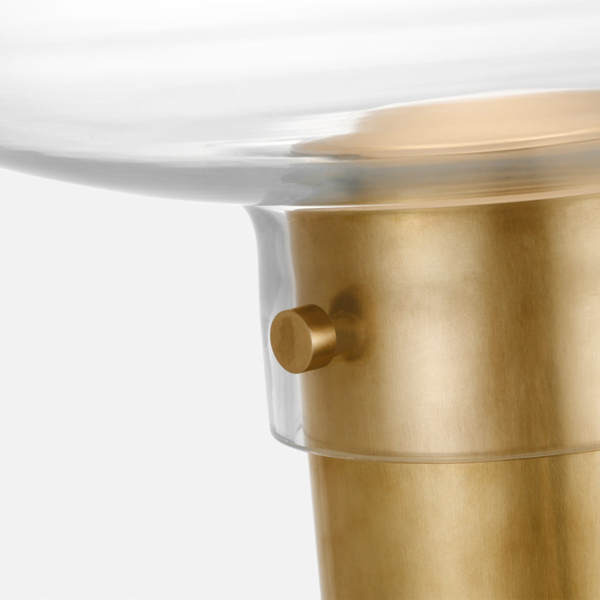 Morgan 16 Brass Bronze Table Lamp Italian Glass LED by Visual & Comfort & Co