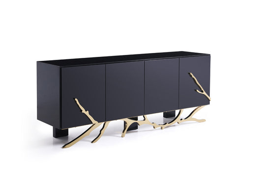 Modrest Legend Modern Black and Gold Buffet