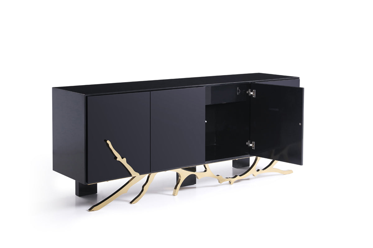 Modrest Legend Modern Black and Gold Buffet