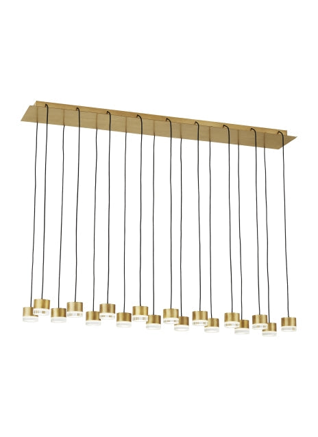 Contemporary 18 Light Crystal LED Chandelier & Commercial Home by Visual & Comfort & Co