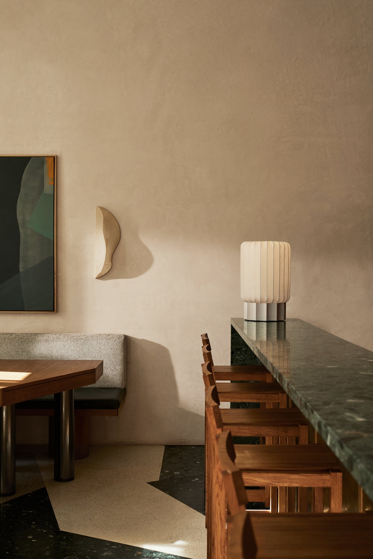 Pholc Meter cocoon floor lamp by Maria Bruun and Anne Dorthe Vester – Half Meter (19.7 in), styled in a room