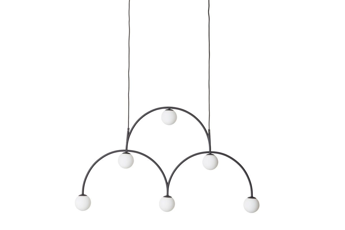 Pholc Bounce chandelier by Monika Mulder – Bounce 116 (45.7 in, 6 lights), product view