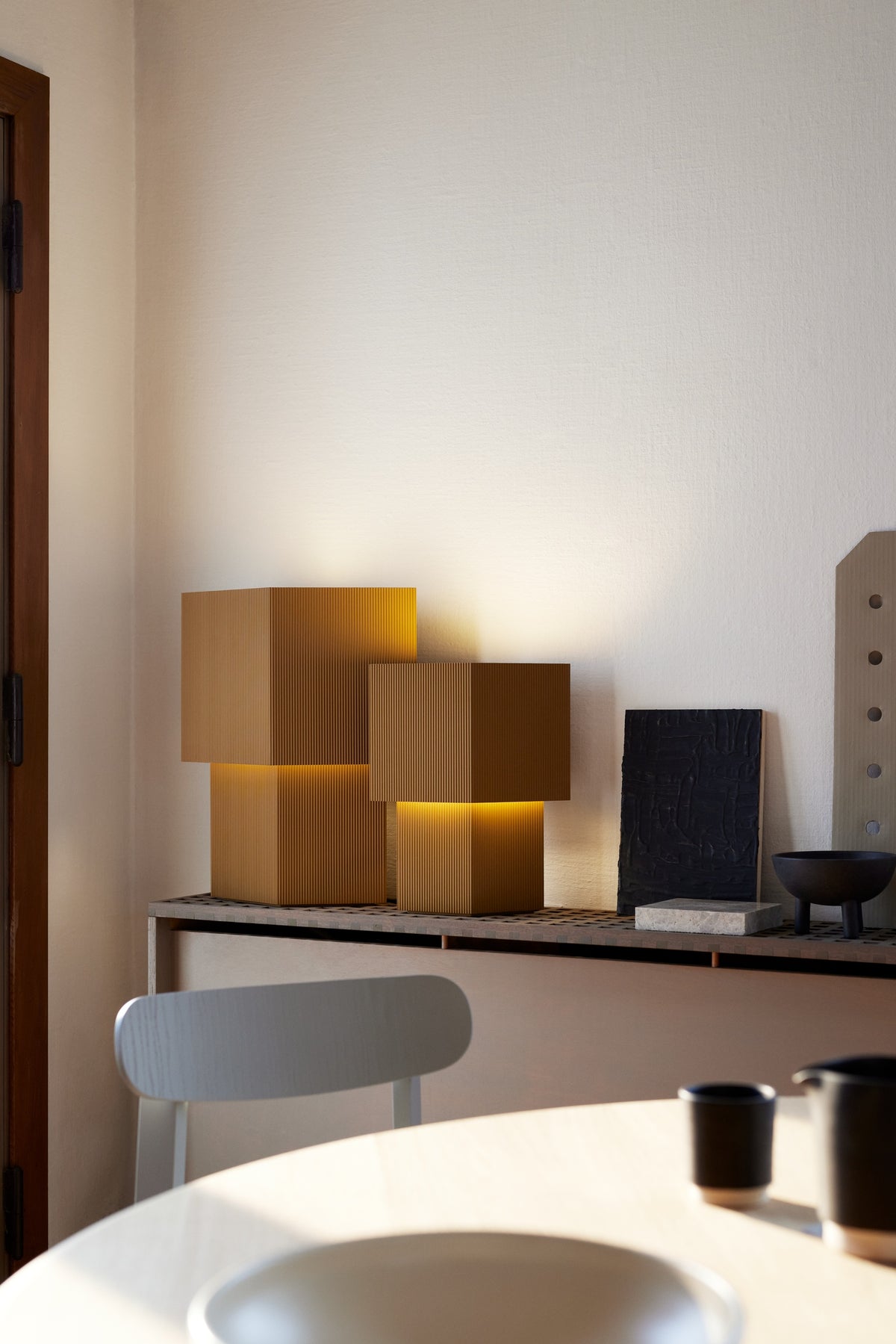 Pholc Romb table lamp by Broberg & Ridderstråle – several finishes, styled in a room
