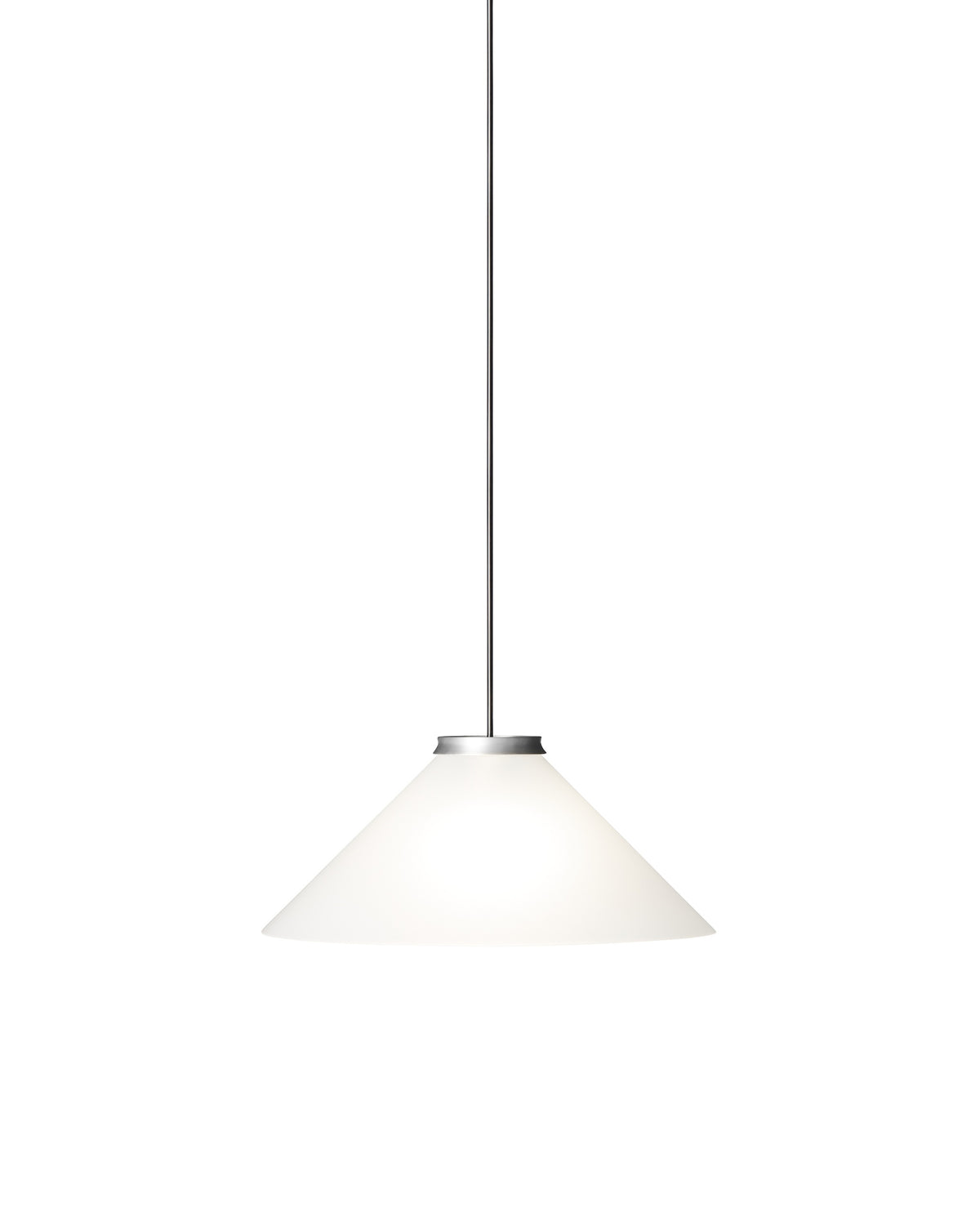 Pholc Aline cone pendant light by Afteroom – Aline 40 (15.7 in) Aluminum, product view (2)