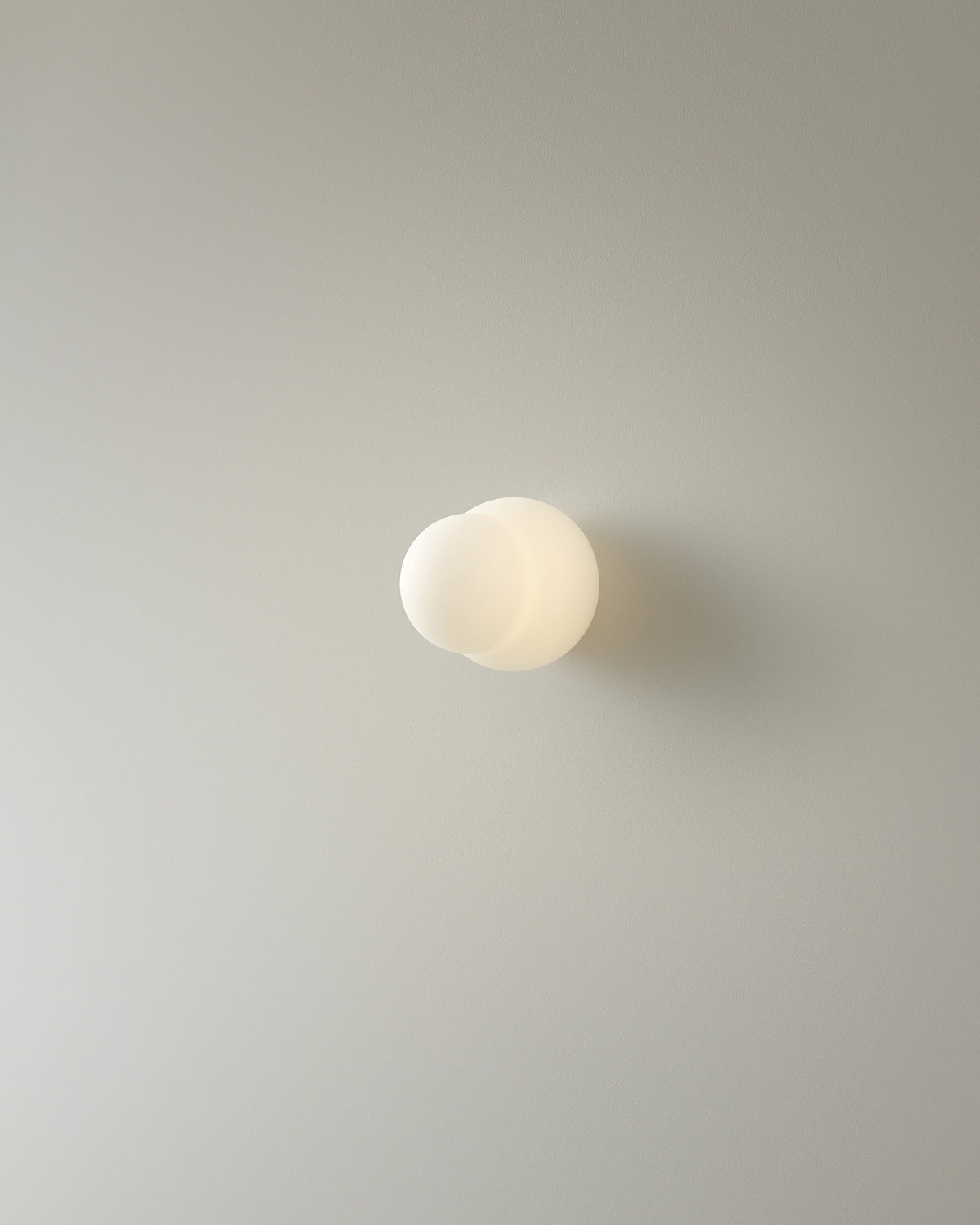Pholc Fall opal glass wall light by John Astbury – Opal, studio view (2)