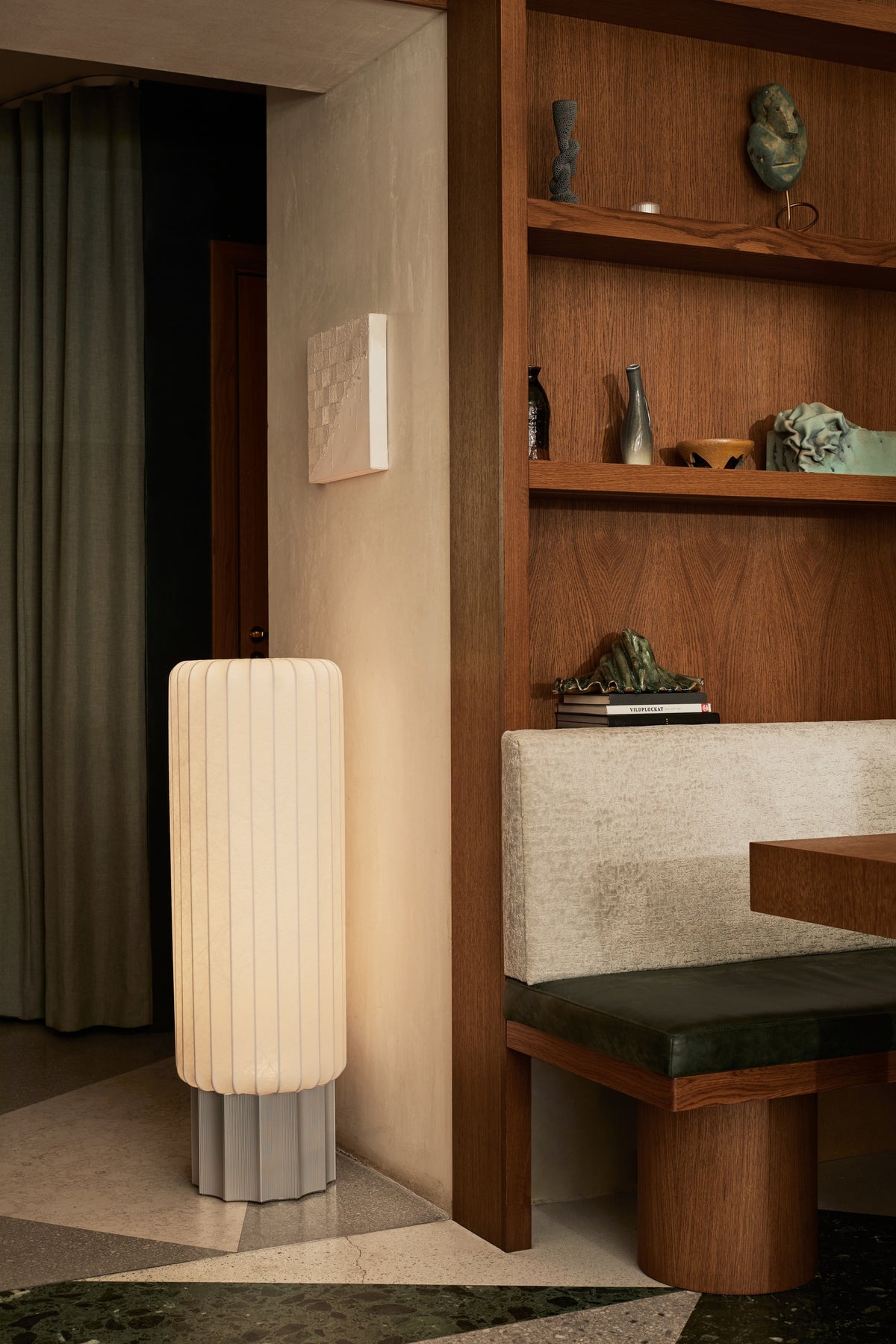 Pholc Meter cocoon floor lamp by Maria Bruun and Anne Dorthe Vester – One Meter (39.4 in), styled in a room