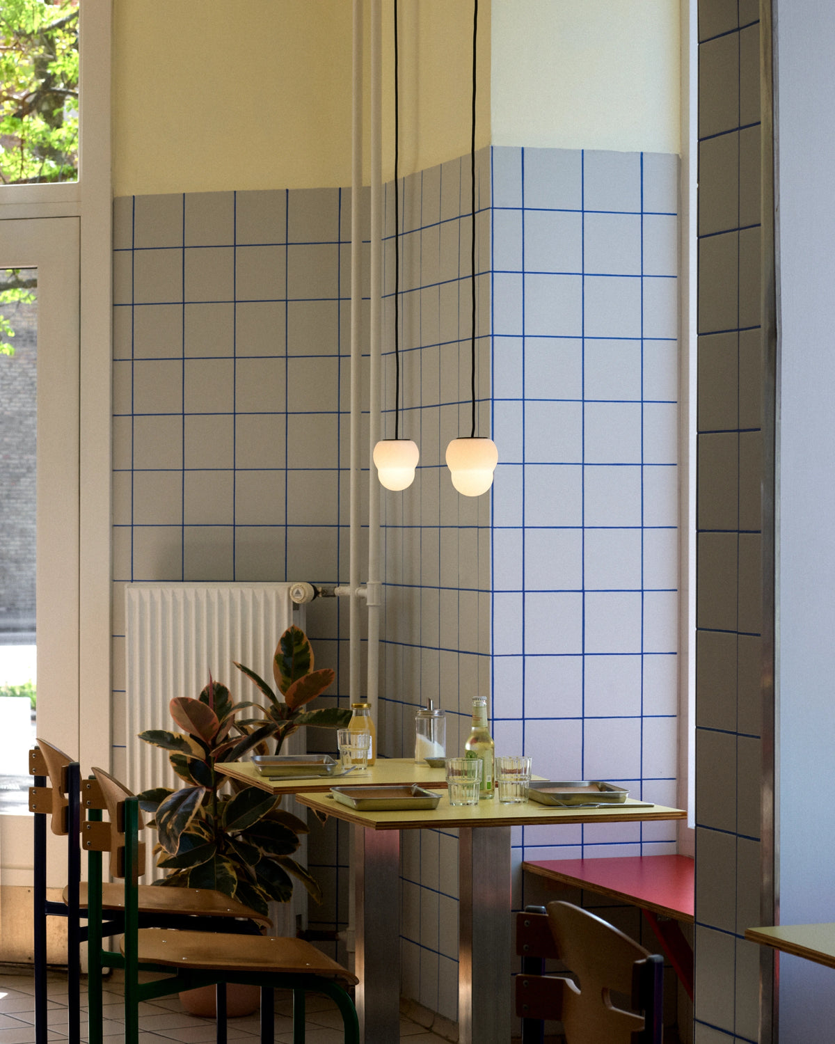 Pholc Fall opal glass pendant by John Astbury – Opal, styled in a room
